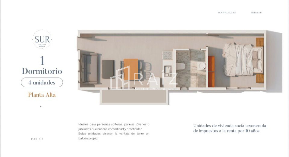 Apartamento ID.11491 - VENTA APARTAMENTO 1 DORMITORIO MALDONADO