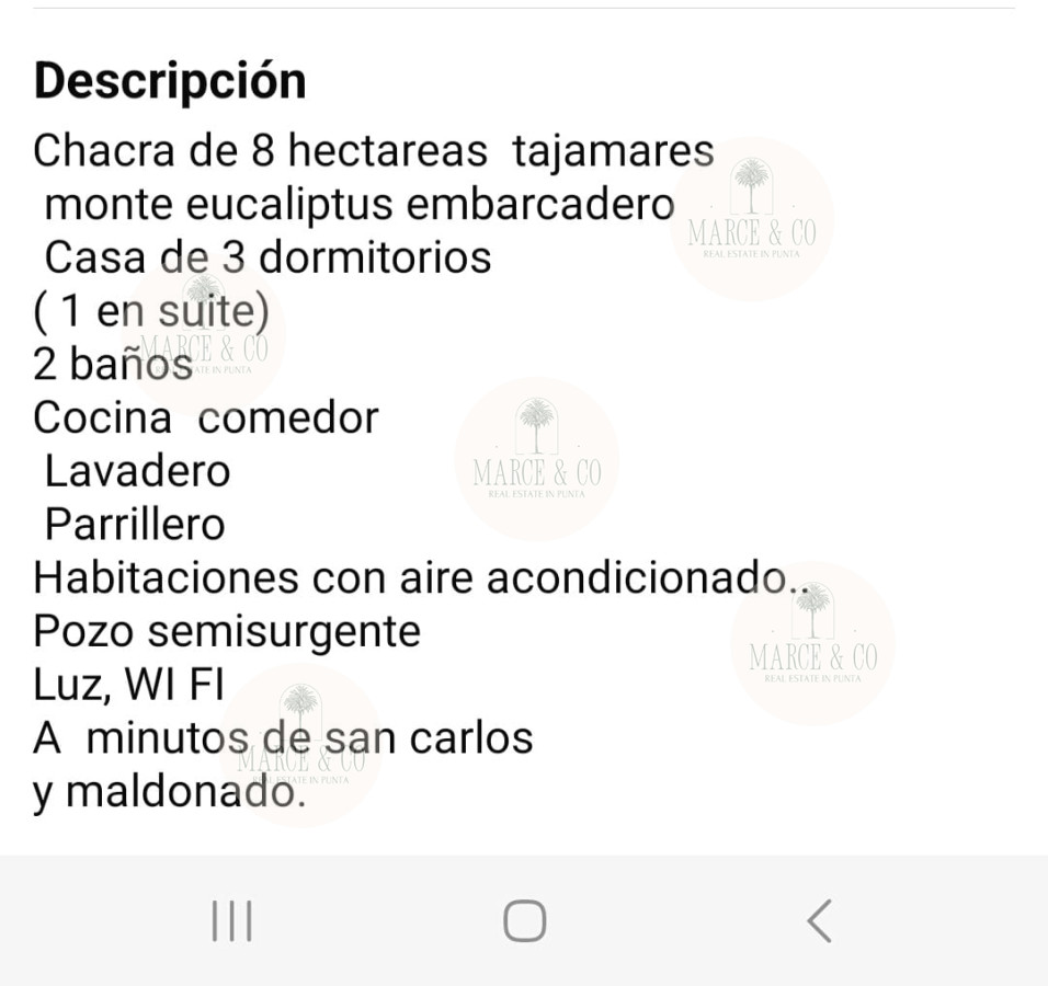 Chacra ID.2601 - Venta de Chacra de 8 Ha con casa 