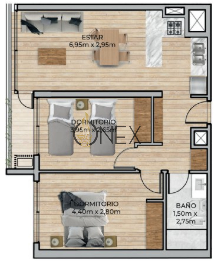 Apartamento ID.2776 - APARTAMETNO 2 DORMITORIO A ESTRENAR