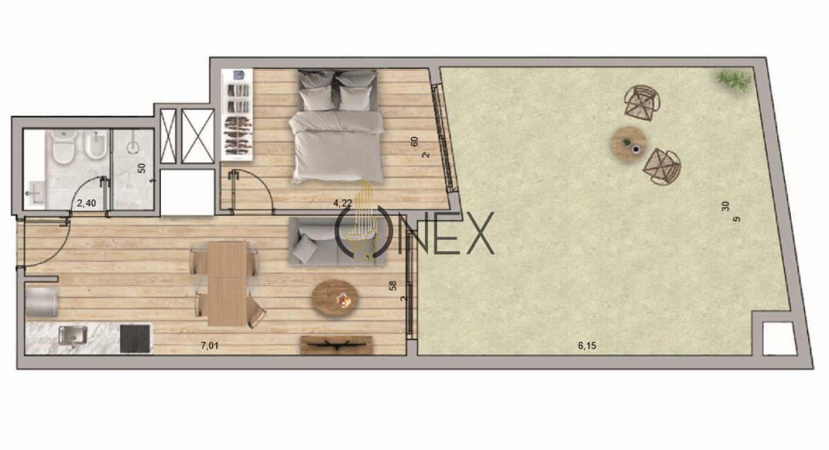 Apartamento ID.2744 - Apartamento de 1 dormitorio a estrenar