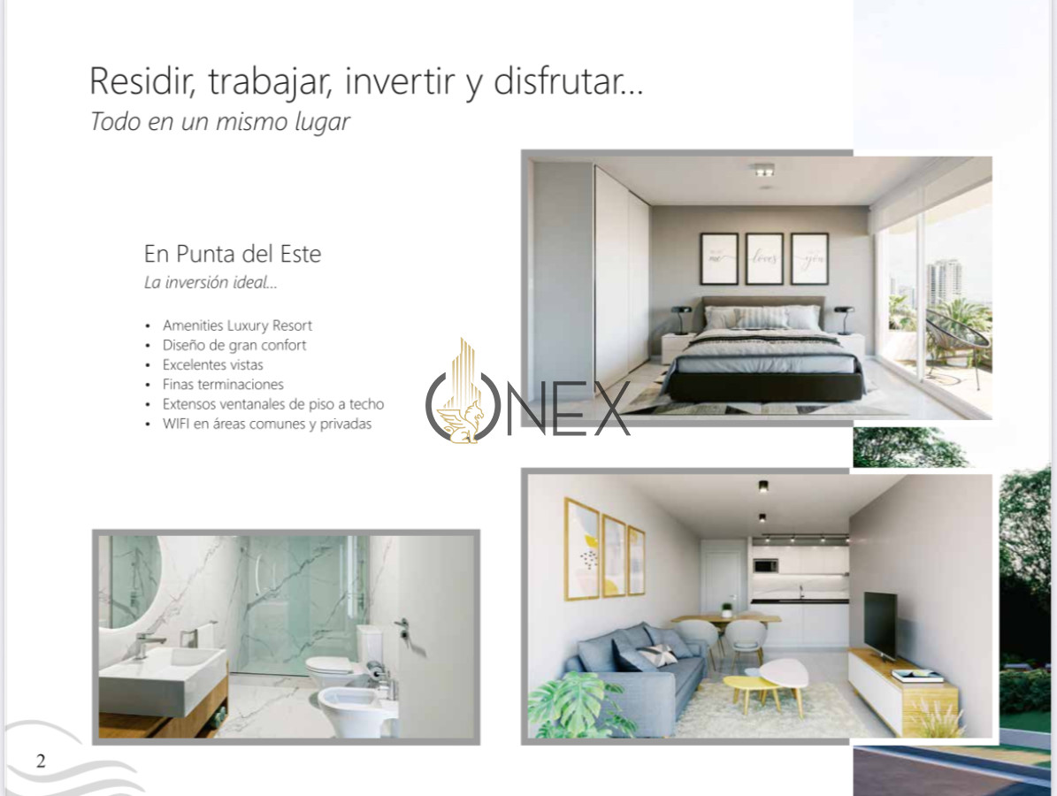 Apartamento ID.2506 - VIEW II, Punta del Este. VENTA 1 DORM. con GARAGE a ESTRENAR