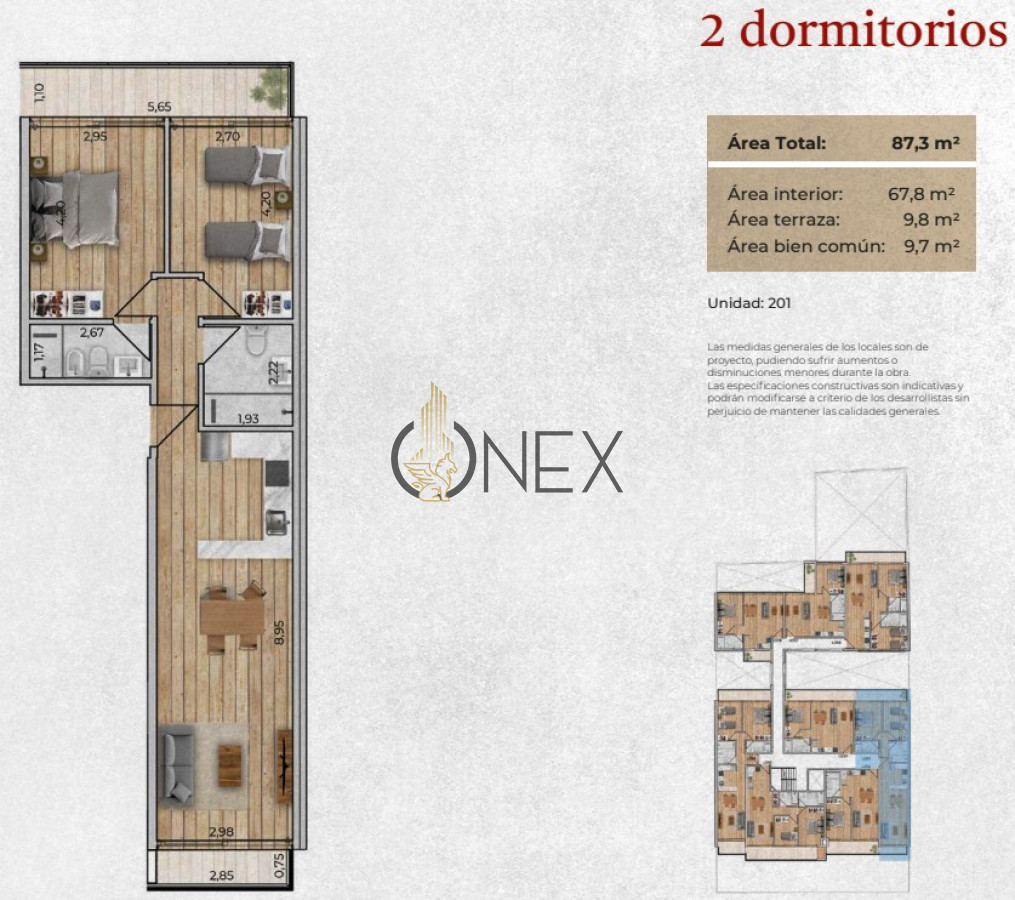 Apartamento ID.2764 - APARTAMETNO 2 DORMITORIO A ESTRENAR 