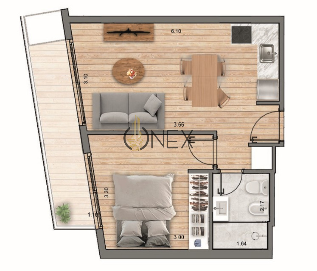 Apartamento ID.2746 - Apartamento de 1 dormitorio a estrenar