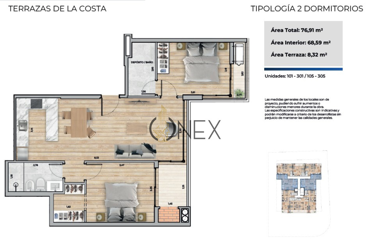 Apartamento ID.2772 - VENTA Apartamento de 2 dormitorio a estrenar