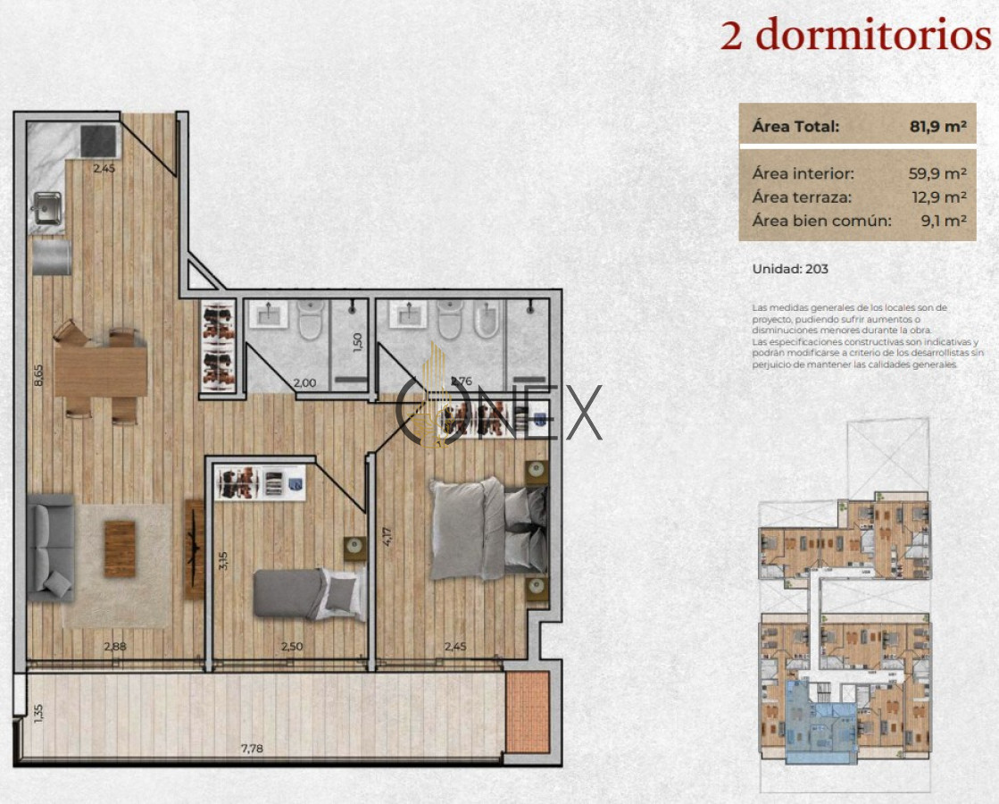 Apartamento ID.2764 - APARTAMETNO 2 DORMITORIO A ESTRENAR 