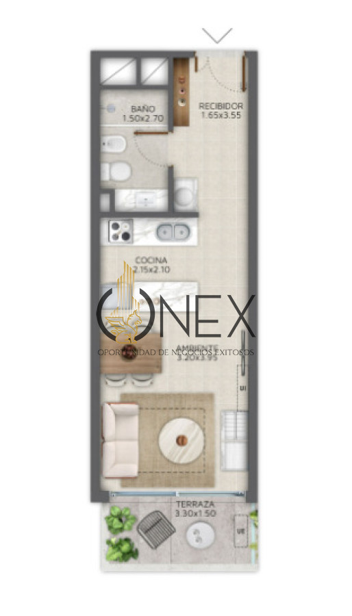 Apartamento ID.3520 - VENTA MONOAMBIENT POCITOS