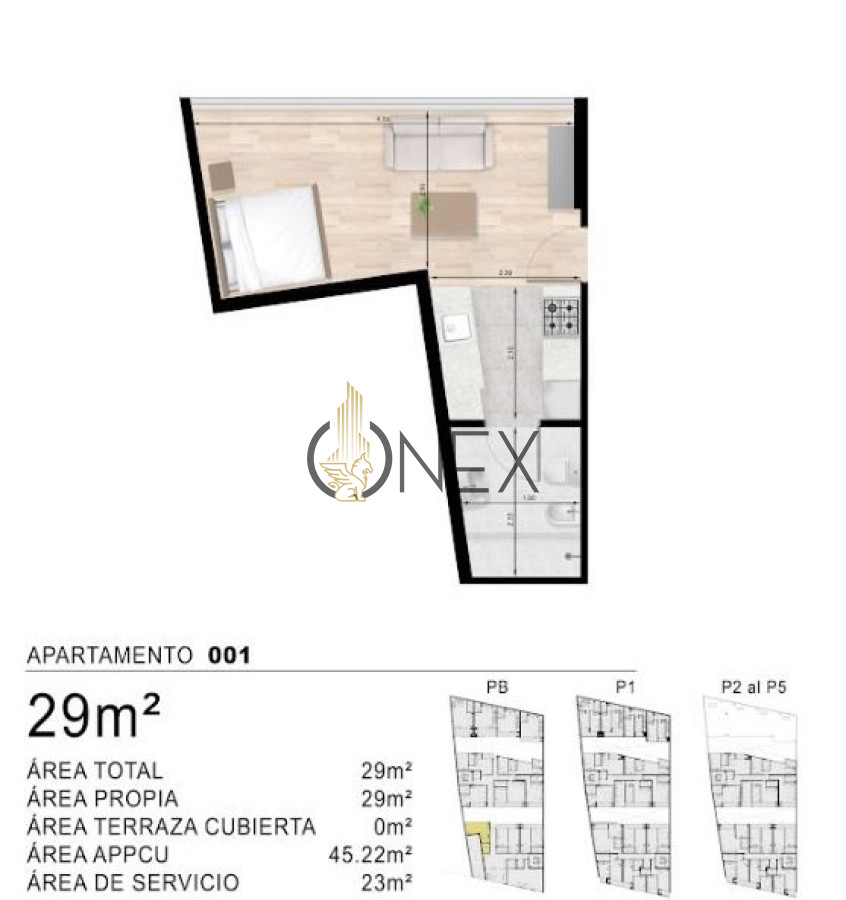 Apartamento ID.3245 - Monoambiente en Tres Cruces - Oportunidad de Inversión
