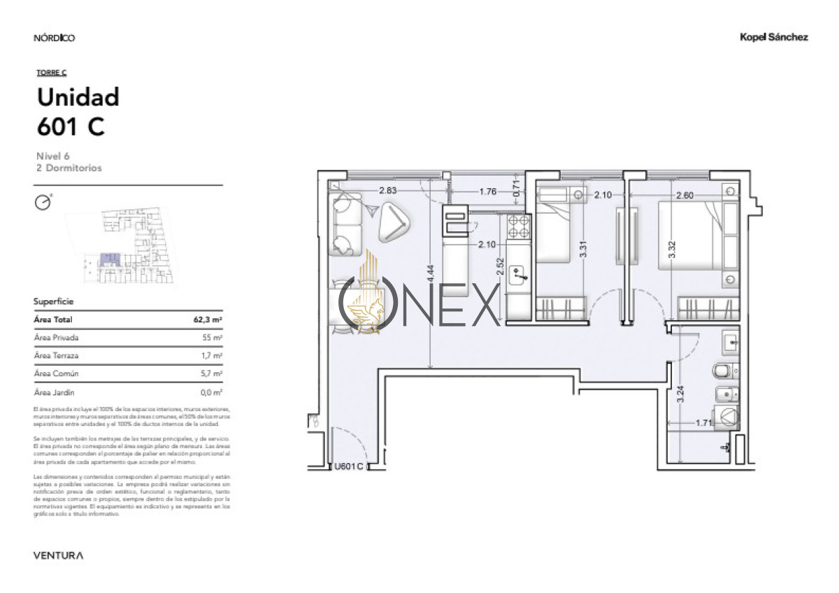 Apartamento ID.2844 - Venta de Apartamento de 2 dormitorios 