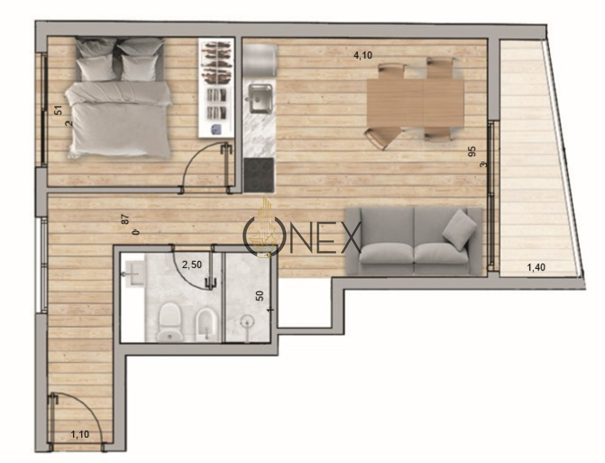 Apartamento ID.2746 - Apartamento de 1 dormitorio a estrenar