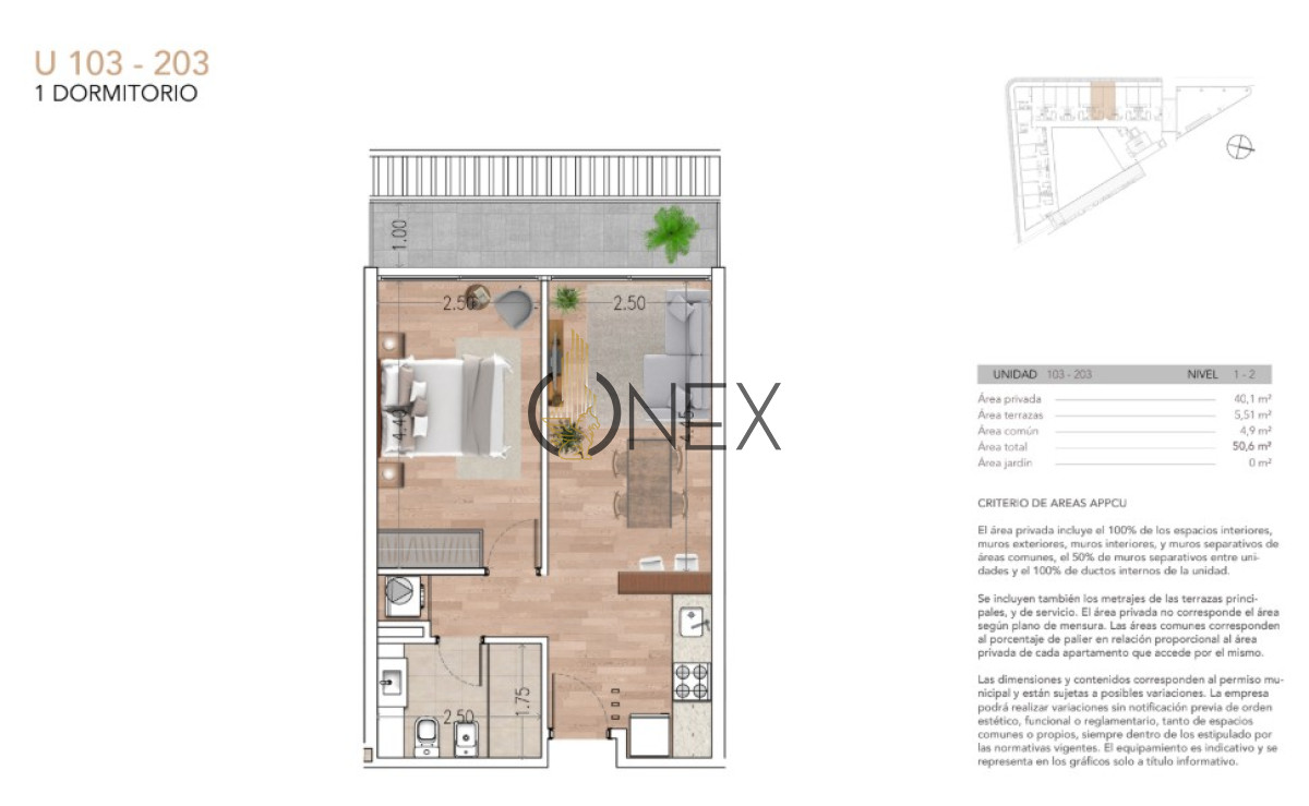 Apartamento ID.2621 - Venta de Apartamento de 2 dormitorios en Carrasco  