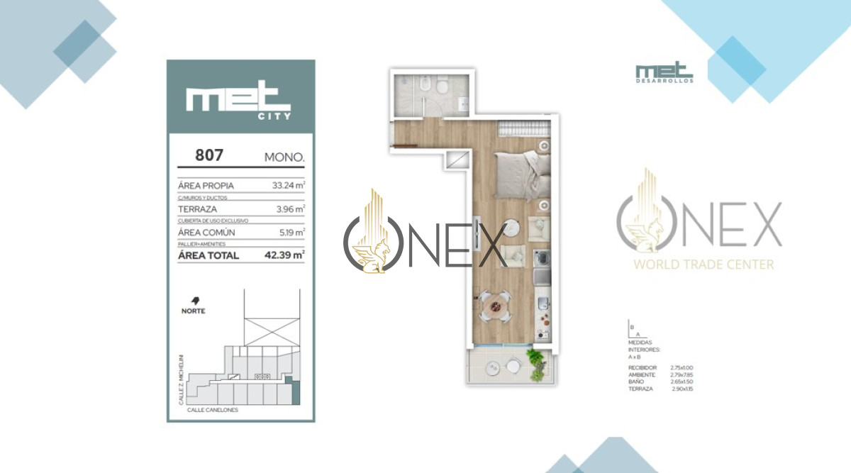 Apartamento ID.2370 - Monoambiente en Venta al Frente 