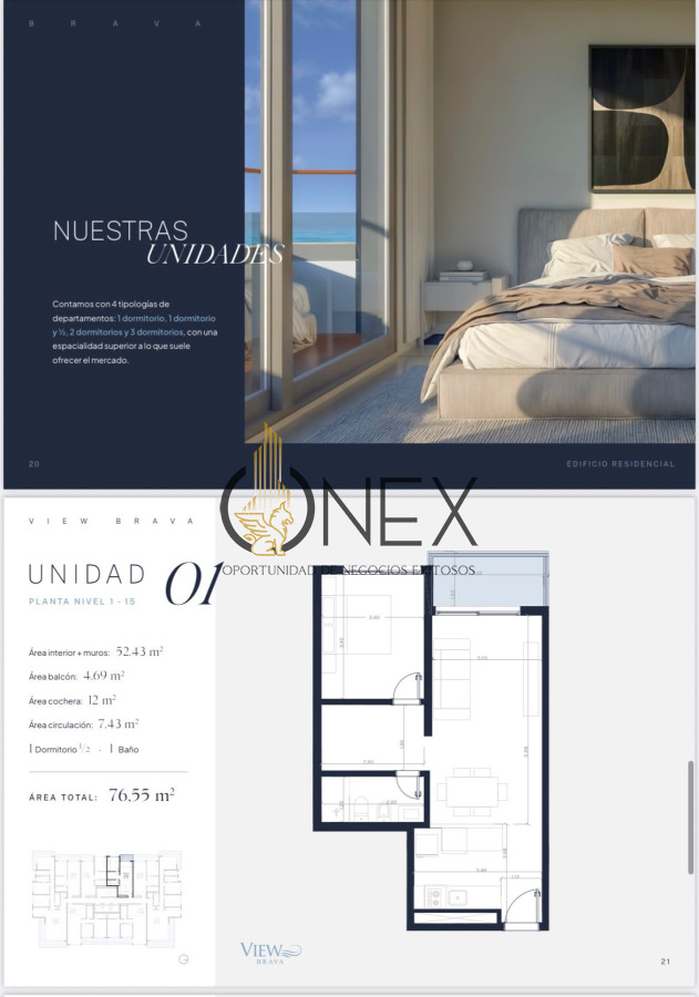 Apartamento ID.3625 - Venta en obra View BRAVA respaldo y solidez a la hora de elegir 