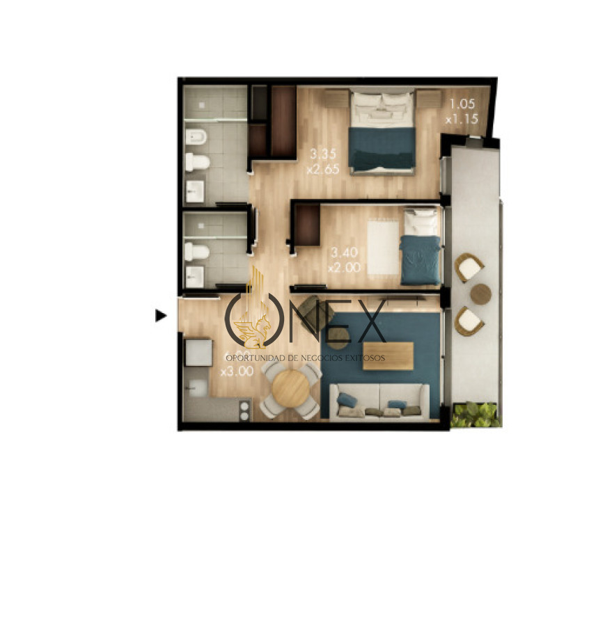 Apartamento ID.4012 - VENTA de Apartamento de 2 DORMITORIOS con Balcon y Amenities en Buceo, Montevideo