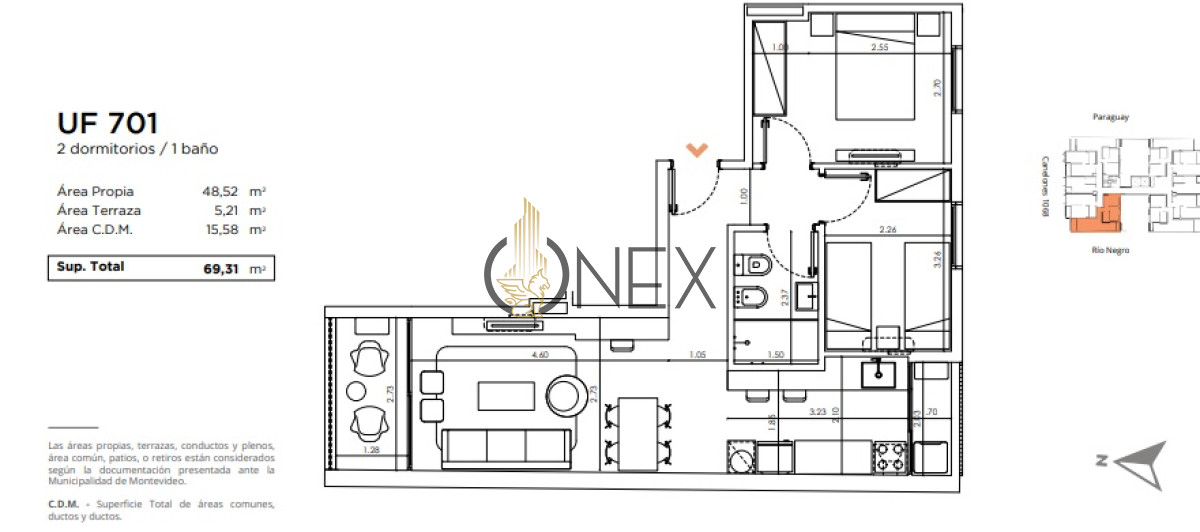 Apartamento ID.2289 - Apartamento de 2 dormitorios en venta centro de Montevideo 