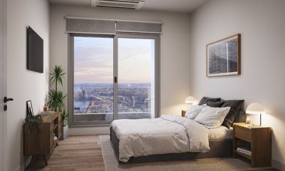 VENTA de Exclusivo Apartamento frente a la Bahía de Montevideo - 1 Dormitorio, 57 m² con Terraza