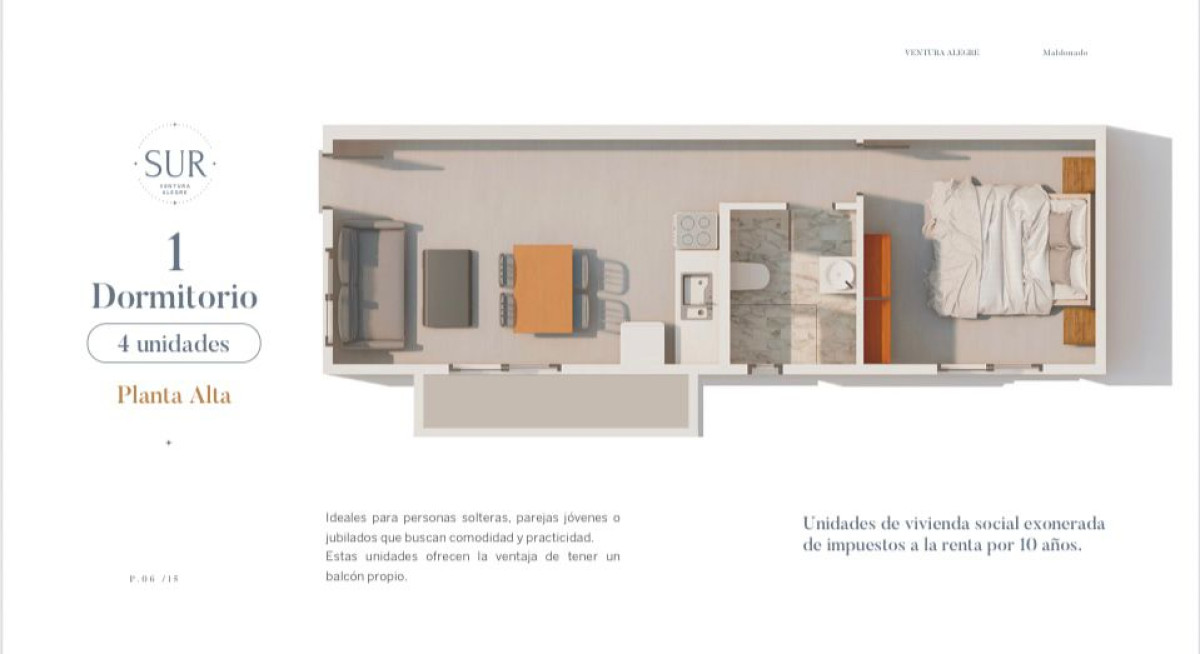 VENTA APARTAMENTO 1 DORMITORIO MALDONADO