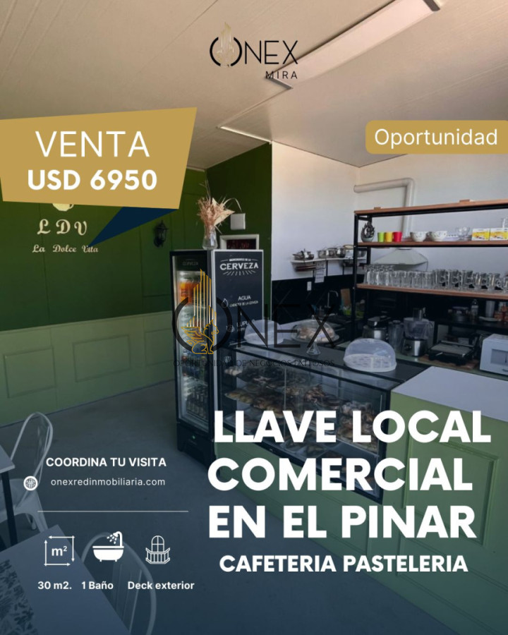 Local Comercial ID.4246 - Venta de Llave – Local Comercial en El Pinar Cafetería - Pasteleria