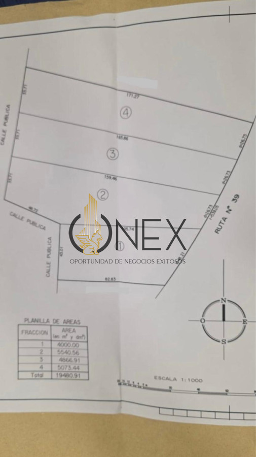 Terreno ID.4308 - Venta de 4 Terrenos ruta 39. Maldonado