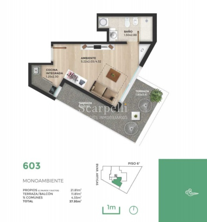 Apartamento ID.10806 - Estrena Octubre 2020 Próximo Tres Cruces: Blvar. Artigas y Nueva Palmira: 2dormitorios + garaje opcional.-