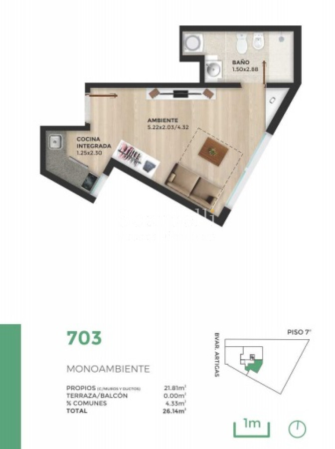 Apartamento ID.10806 - Estrena Octubre 2020 Próximo Tres Cruces: Blvar. Artigas y Nueva Palmira: 2dormitorios + garaje opcional.-