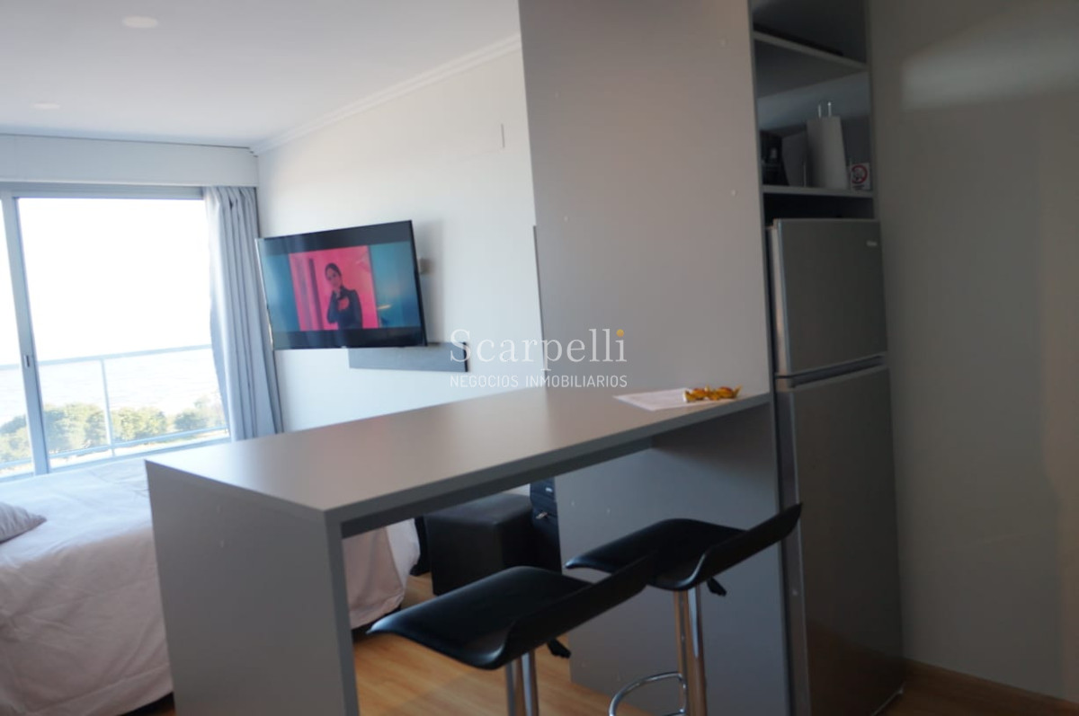 Apartamento ID.15885 - Destacado Monoambiente en Rambla  de Malvín totalmente equipado con estupenda terraza y la mejor vista pronto para disfrutar