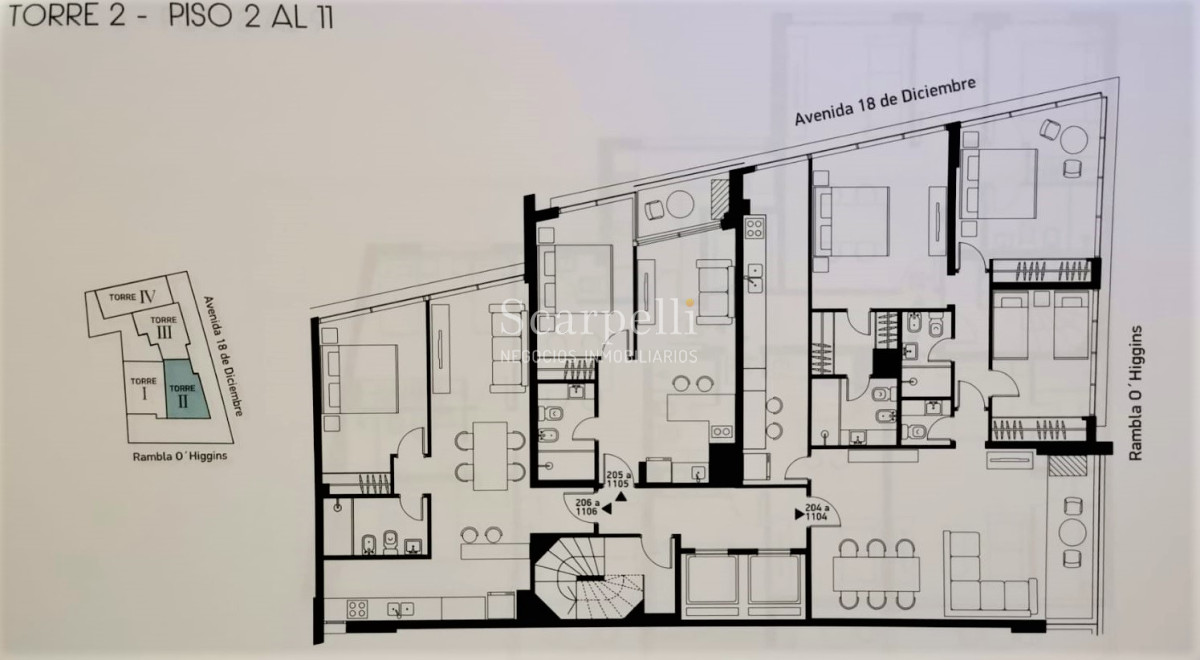 Apartamento ID.16614 - A estrenar apartamento Torre Arenas frente a Playa Malvín a mts. del Centro Comercial Orinoco.-