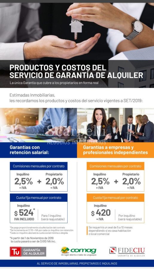 Apartamento ID.17212 - Apartamentos en Alquiler Varios en Pocitos / Cordón de 2 y 3 dormitorios con y sin garage.-
