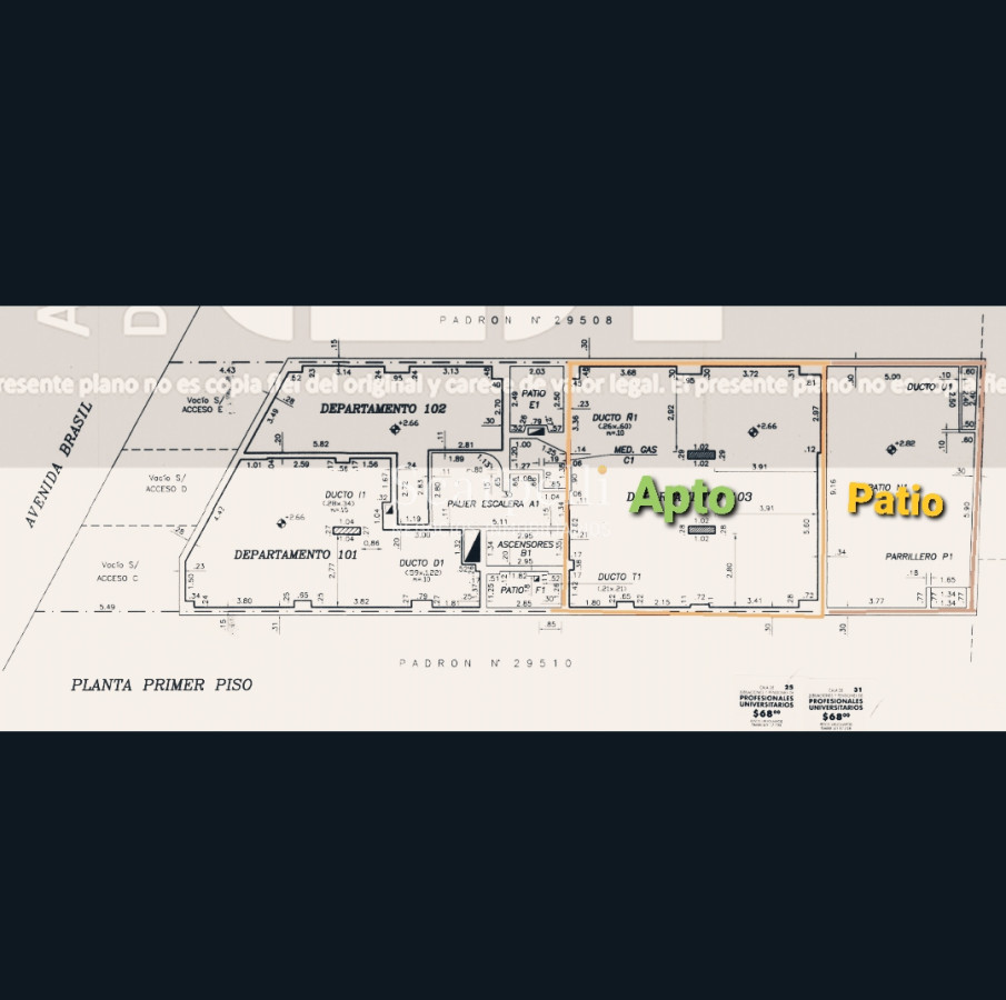 Apartamento ID.18238 - Pocitos: Apartamento en Planta Baja con Amplio Patio + Parrillero & Garage