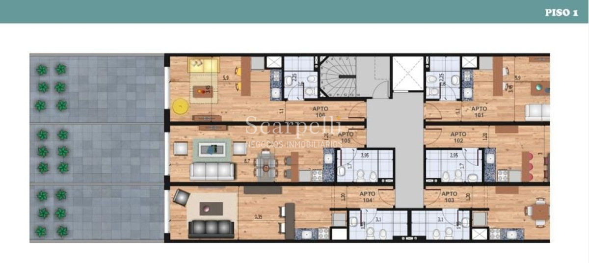 Apartamento ID.19200 - POCITOS : Estrene Enero 2022 Benito Blanco y Pereira de la Luz - Prox. Montevideo Shopping