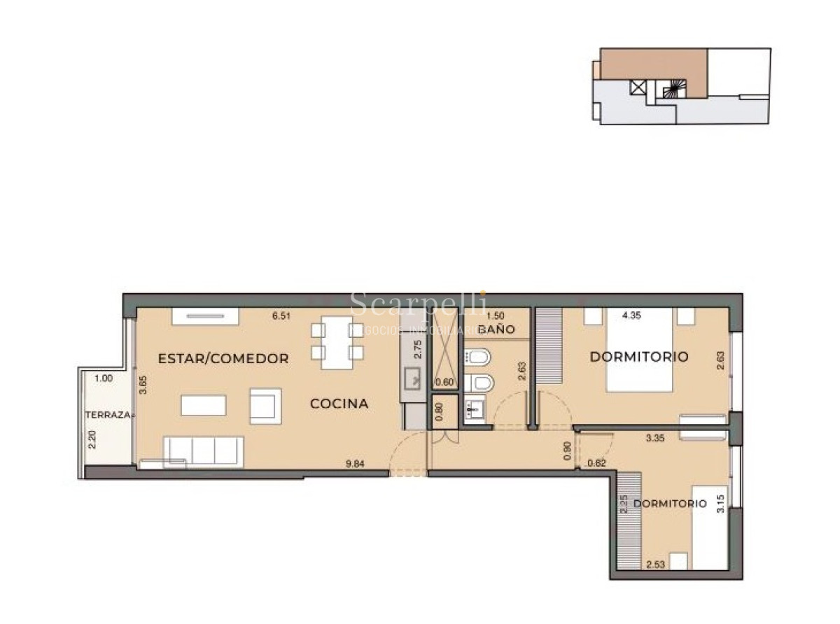 Apartamento ID.27059 - Estrene en tan solo 8 meses: Parque Rodó : Acevedo Díaz y José E. Rodó: Moderno diseño y practicidad !