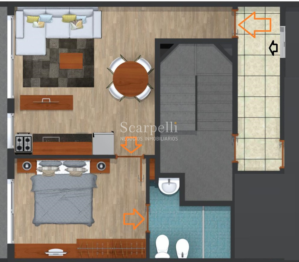 Apartamento ID.27663 - Venta Apartamento con y sin Renta: Nuevo: 21 de Setiembre y Blvar España con Vista 1 dormitorio definidio Cocina semi equipada