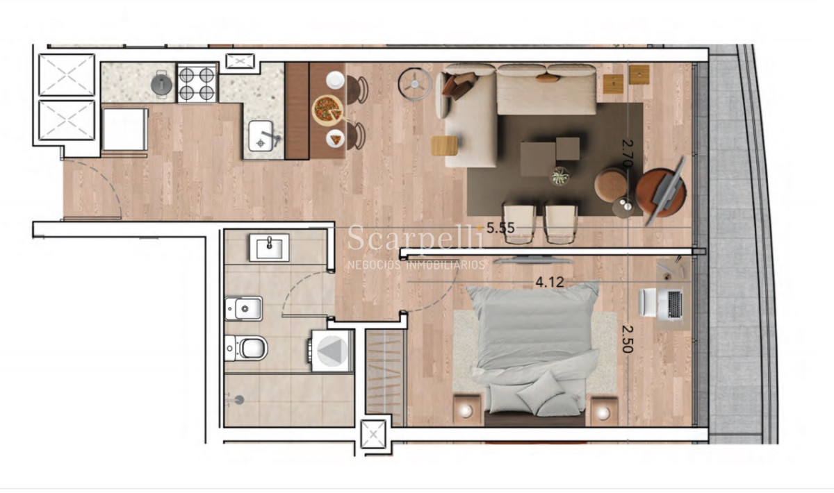 Apartamento ID.30812 - Estrene Diciembre 2023  Piso Alto con Estupenda  Vista sobre Av. de las Américas con Cochera incluída.-