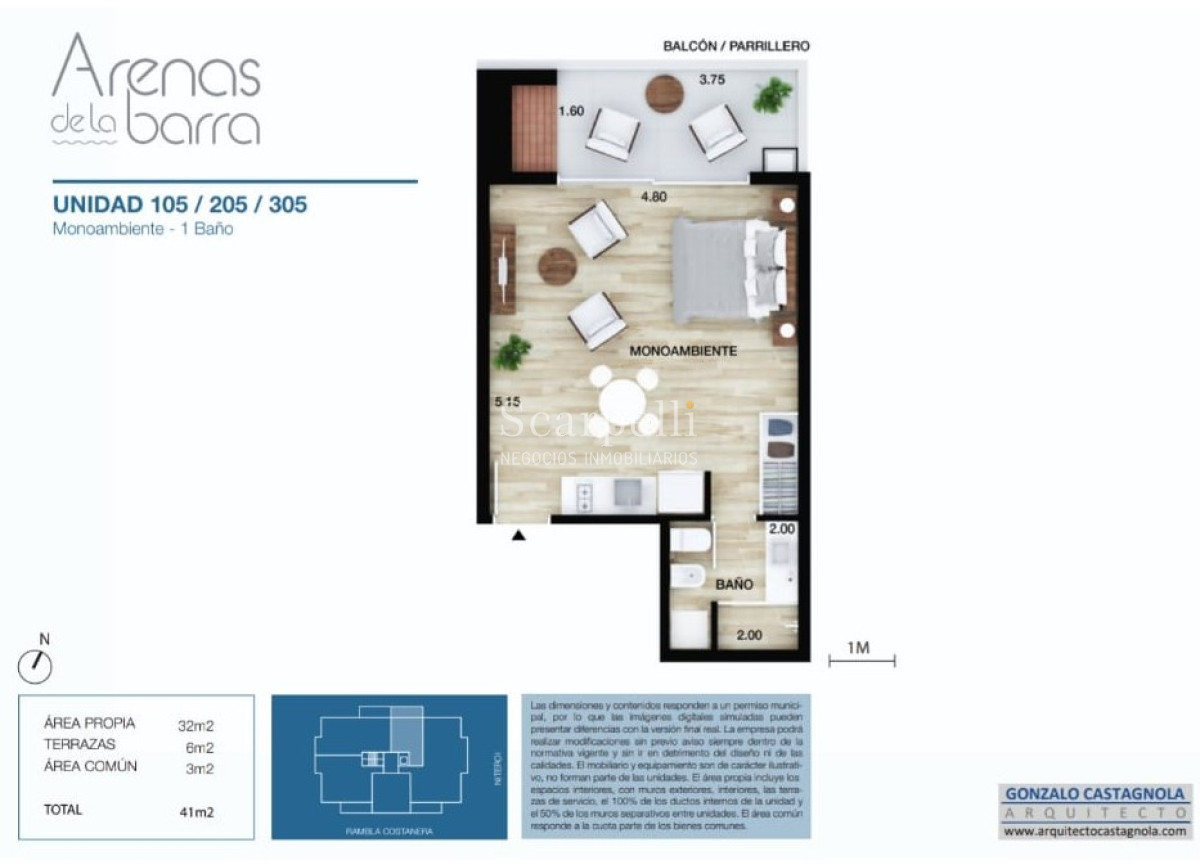 Apartamento ID.30927 - Estrene Diciembre 2022 en Rambla de Barra de Carrasco: Primera Línea con Excelente Vista:  Arenas de la Barra.-