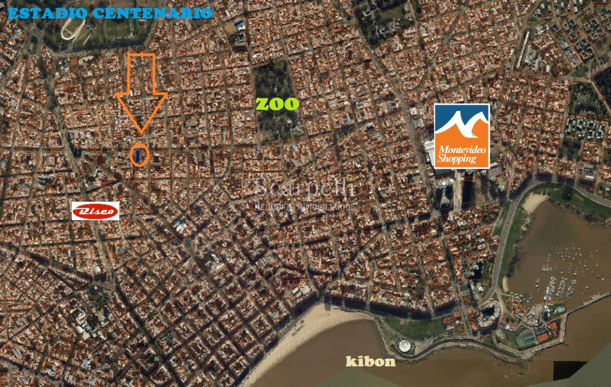 Apartamento ID.34861 - VENTA APARTAMENTO POCITOS/ PARQUE BATLLE CONTRAFRENTE CON VISTA DESPEJADA AL SUR 2 DORMITORIOS AVENIDA RIVERA Y DIEGO LAMAS