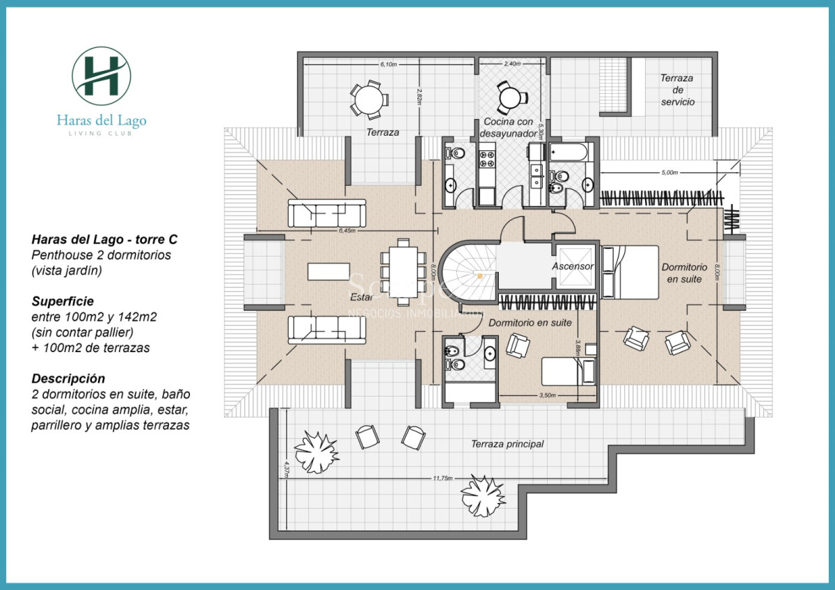 Apartamento ID.42612 - Apartamentos como a Estrenar en Barrio Privado con el mejor parquizado de la zona en un entorno exclusivo y apacible