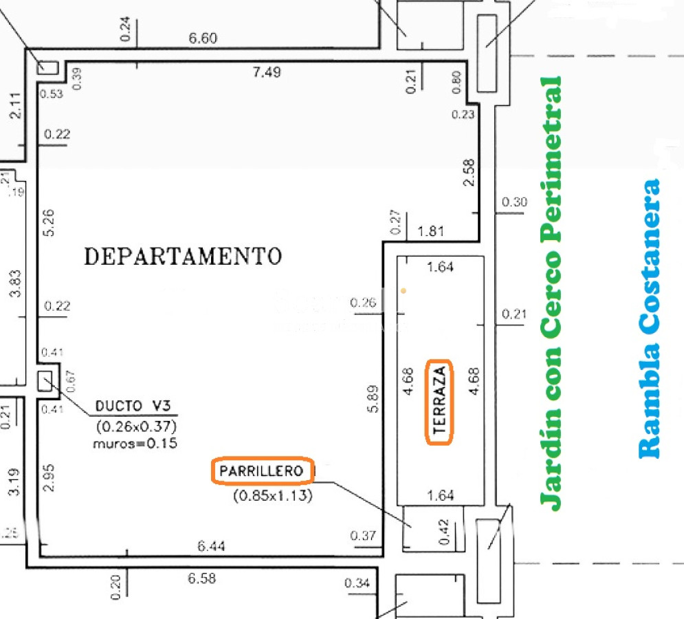 Apartamento ID.42935 - Apartamento frente a la Rambla Costanera con vista Isla de Lobos 2 dormitorios 2 baños 2 cocheras 2 parrilleros