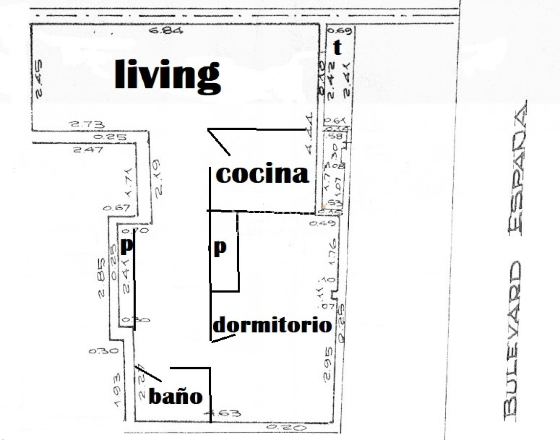 Apartamento ID.45532 - VENTA APARTAMENTO POCITOS A RECICLAR EN PISO ALTO 1 DORMITORIO GARAGE DOBLE