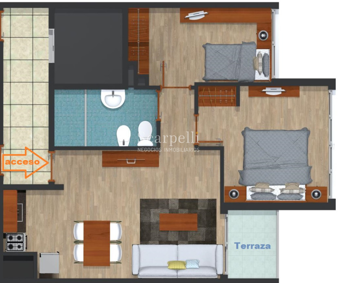 Apartamento ID.4726 - Apartamento en Parque Rodó Nuevo como a Estrenar : 21 de Setiembre casi Blvar. España:  2 dorm y cómodo Garage