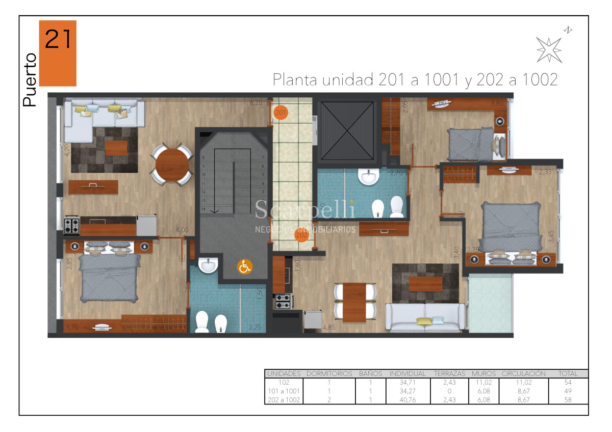 Apartamento ID.4726 - Apartamento en Parque Rodó Nuevo como a Estrenar : 21 de Setiembre casi Blvar. España:  2 dorm y cómodo Garage