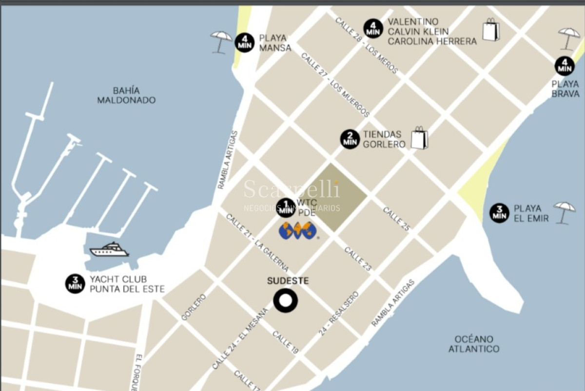 Apartamento ID.50336 - Península Estrene fin de año próximo Av. Gorlero, Puerto de Punta del Este y Plza. de los Artesanos