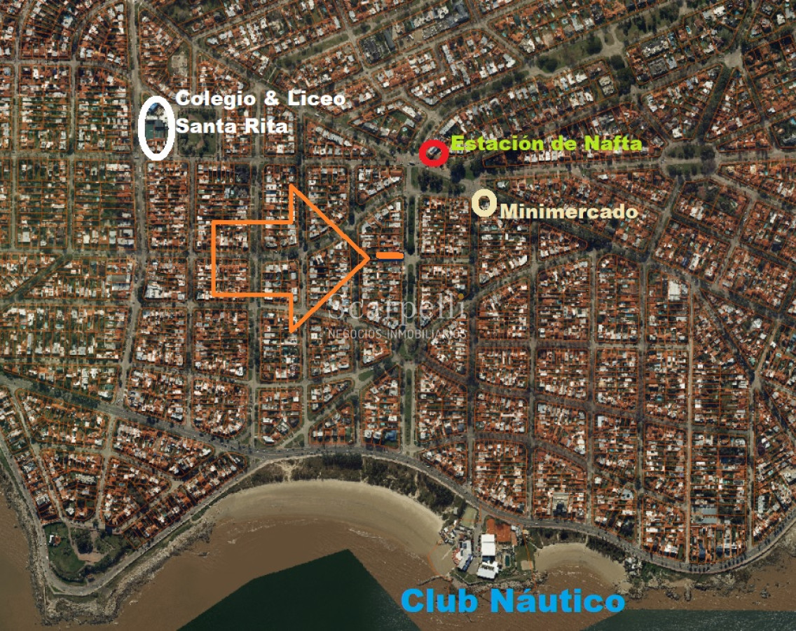 Casa ID.6890 - Estupendo Chalet de tejas coloniales en 1 planta en la mejor calle de Punta Gorda: San Marino proximo Rambla.