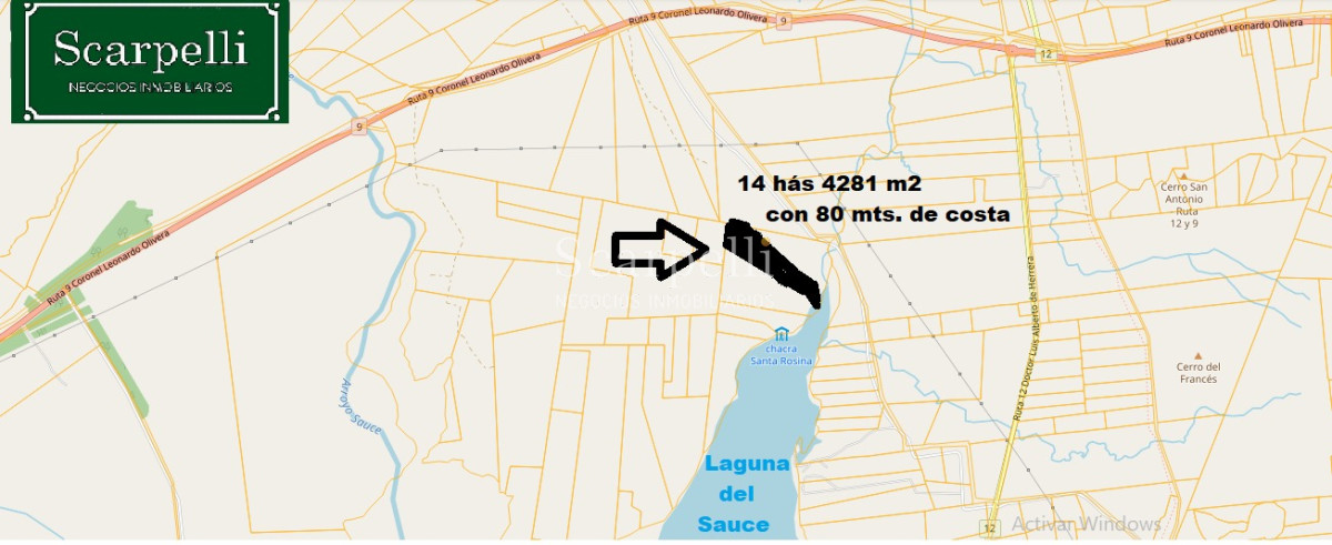 Chacra ID.24660 - Rutas 9 y 12 Chacra Laguna del Sauce Más de 14 hás en entorno inmejorable con Costa a la Laguna del Sauce