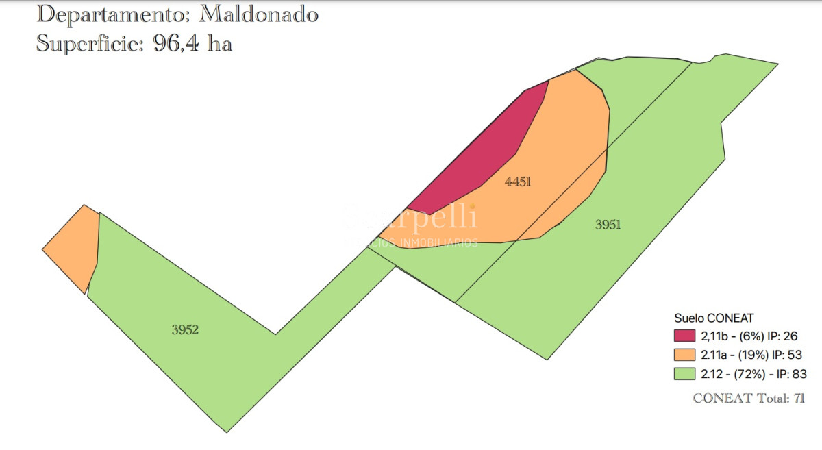 Chacra ID.37593 - Venta Chacra Maldonado proximo Límite con Lavalleja : Sierras de Carape con costa al arroyo Carapé.-