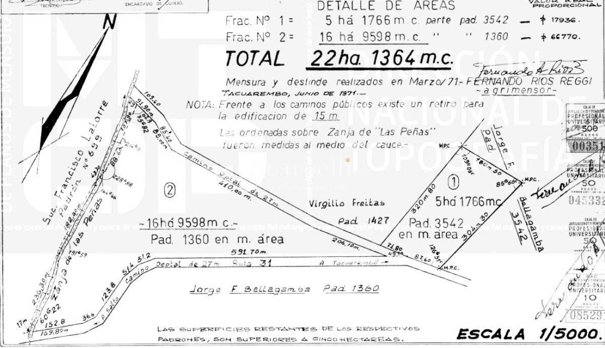 Chacra ID.39842 - Chacra muy Próximo a Ciudad de Tacuarembó en valioso entorno natural con vertiente de agua sobre Ruta Nacional 31 km. 196.-