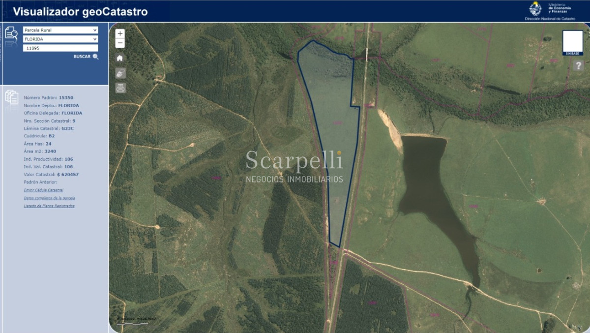 Chacra ID.42782 - Chacra de 25 has sobre Ruta 7 en Cerro Colorado Florida muy próximo a la mas afamada Estancia Turística del Uruguay