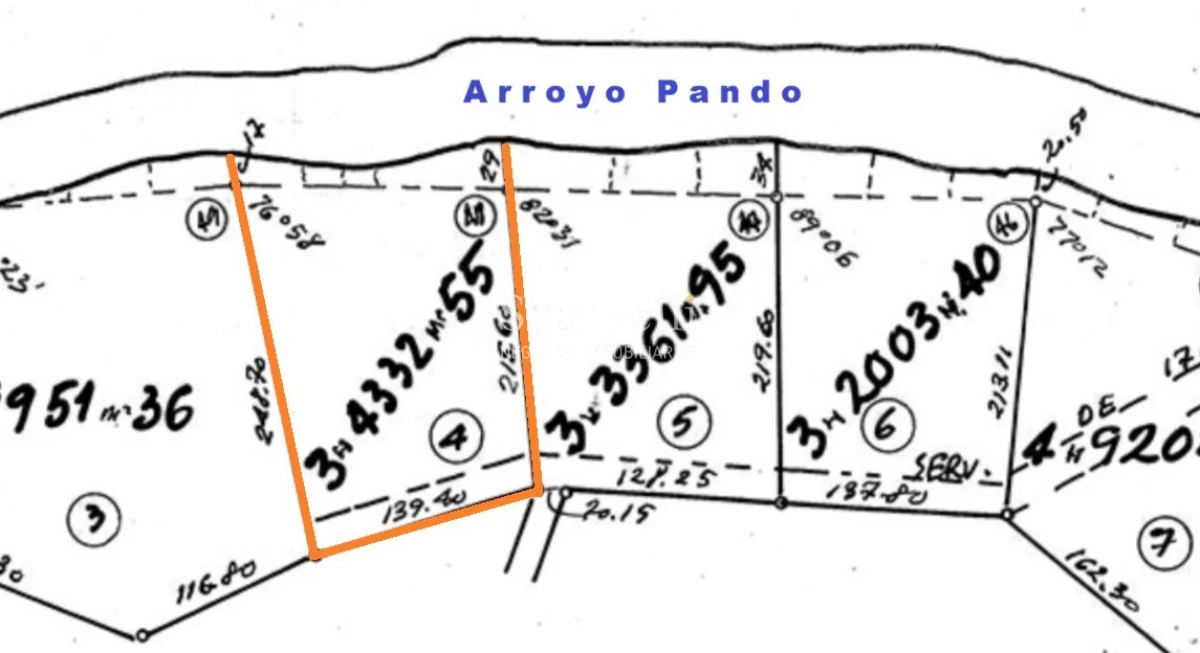 Chacra ID.50611 - Venta Chacra Costa Arroyo Pando 34333 m2 Casa Caseros Caminería Areas Sociales