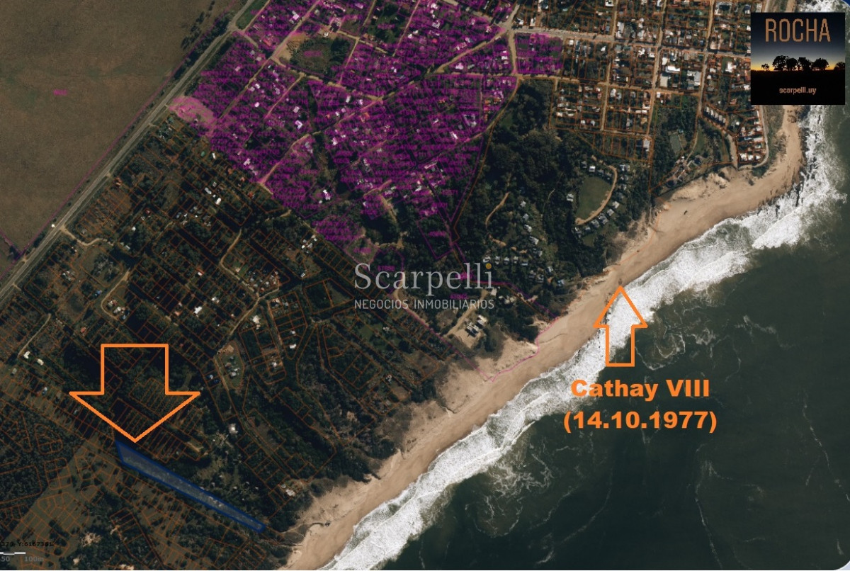 Campo Ref.24930 - La Pedrera Ruta 10 km. 227.500 casi 10.000 m2 frente al Océano Rochense Ideal Club de Campo Oceánico
