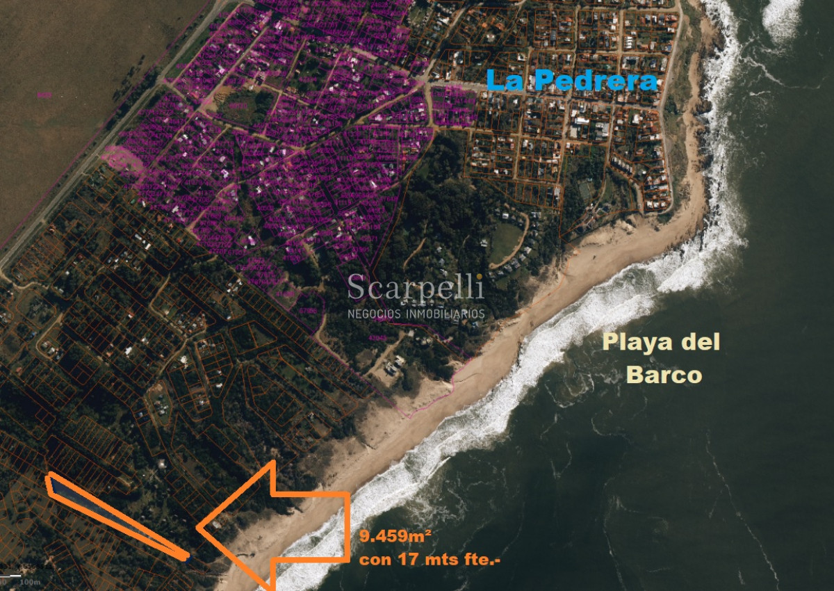 Campo Ref.24930 - La Pedrera Ruta 10 km. 227.500 casi 10.000 m2 frente al Océano Rochense Ideal Club de Campo Oceánico