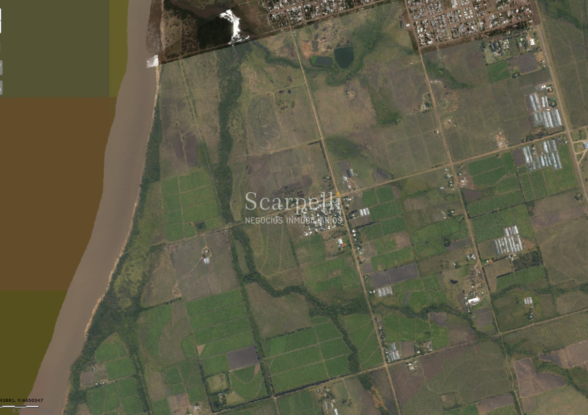 Campo Ref.32291 - Artigas Bella Unión Exclusiva Chacra 11 hás a mts. del Río Uruguay y Frente al Futuro Puente Monte Caseros / Bella Unión