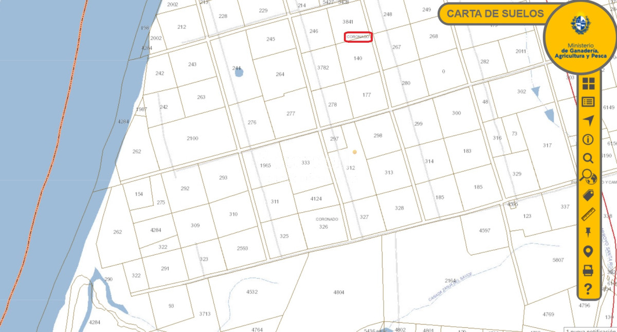 Campo Ref.32291 - Artigas Bella Unión Exclusiva Chacra 11 hás a mts. del Río Uruguay y Frente al Futuro Puente Monte Caseros / Bella Unión